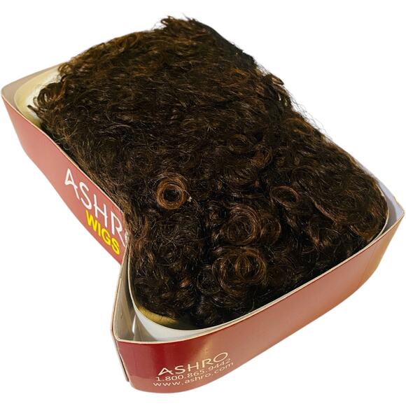 Human Hair Curly Wig ASHRO Color FS430 Brown Copper Women Teens One Size NWT - Picture 5 of 10